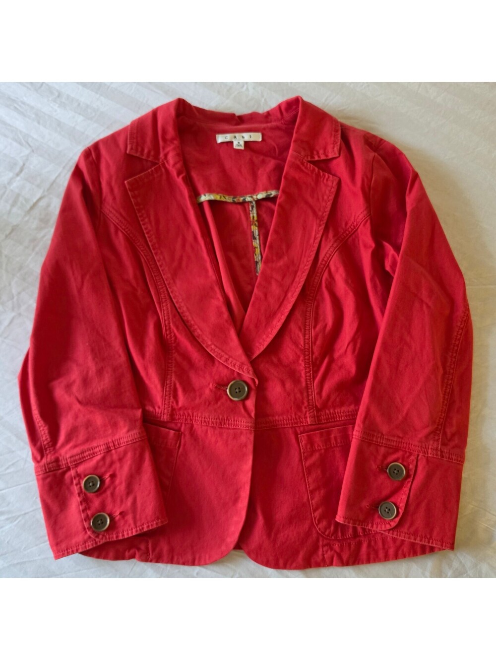 CAbi Women's Red Blazer Jacket Size 8